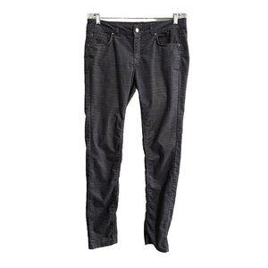 RICHMOND Women Skinny Mid Rise Pants Size 28 Black Corduroy Work Casual 38-5